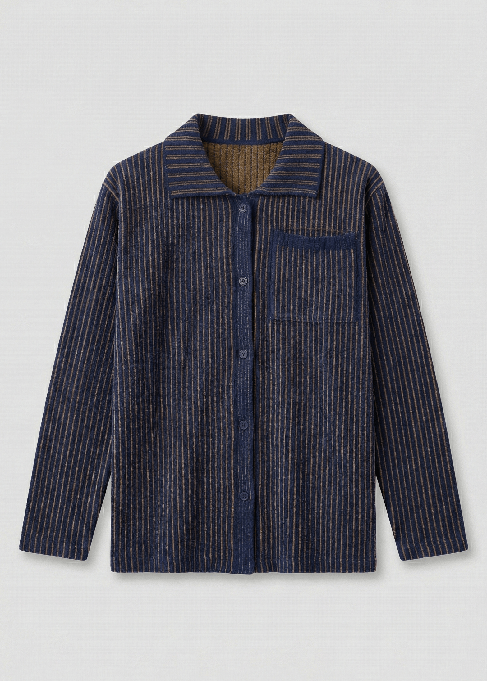 - Ever Lasting - Ridge Stripe Winter Lounge Set / Light Ivory Beige - Pajamas - Ever Lasting