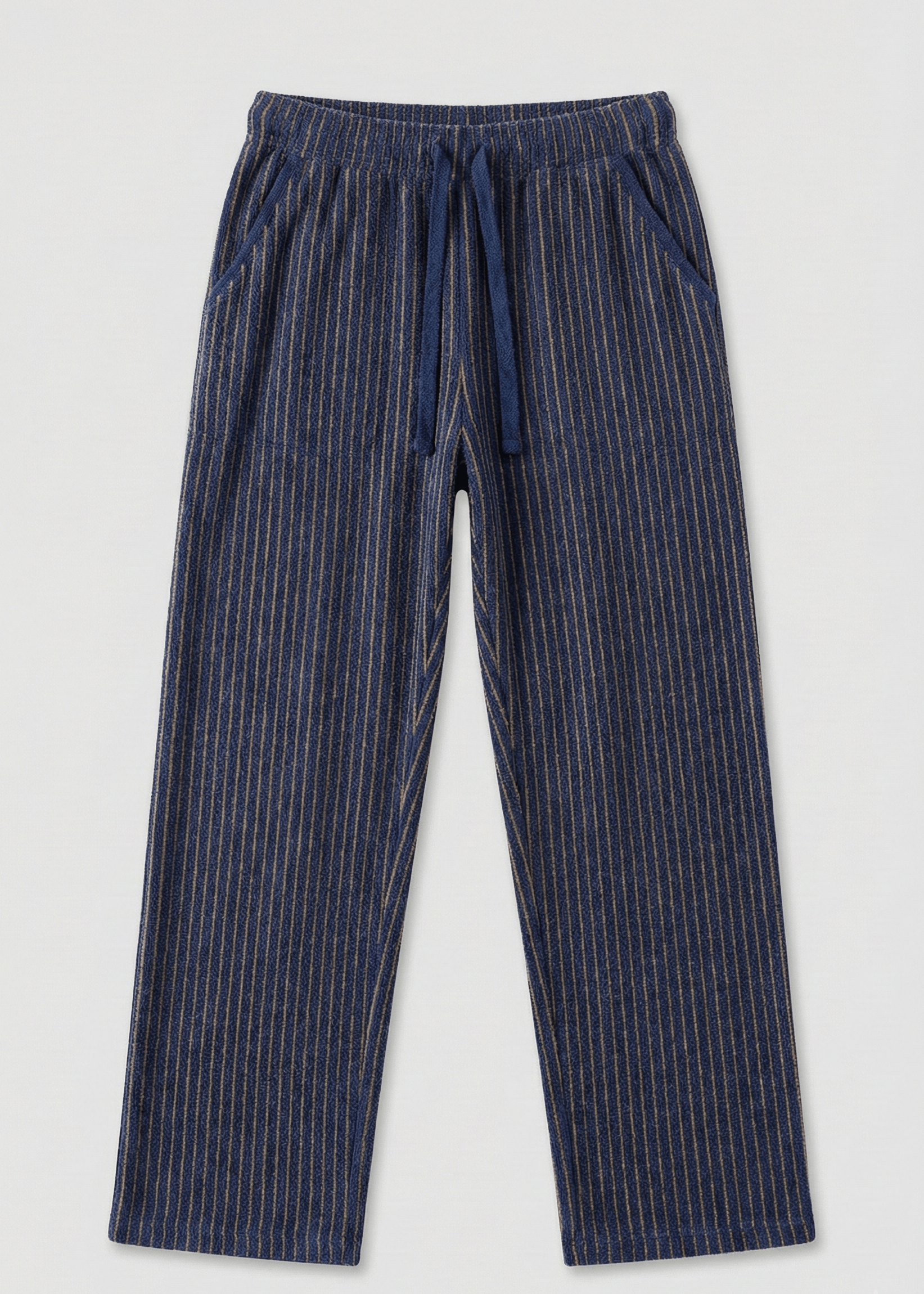 - Ever Lasting - Ridge Stripe Winter Lounge Set / Light Ivory Beige - Pajamas - Ever Lasting