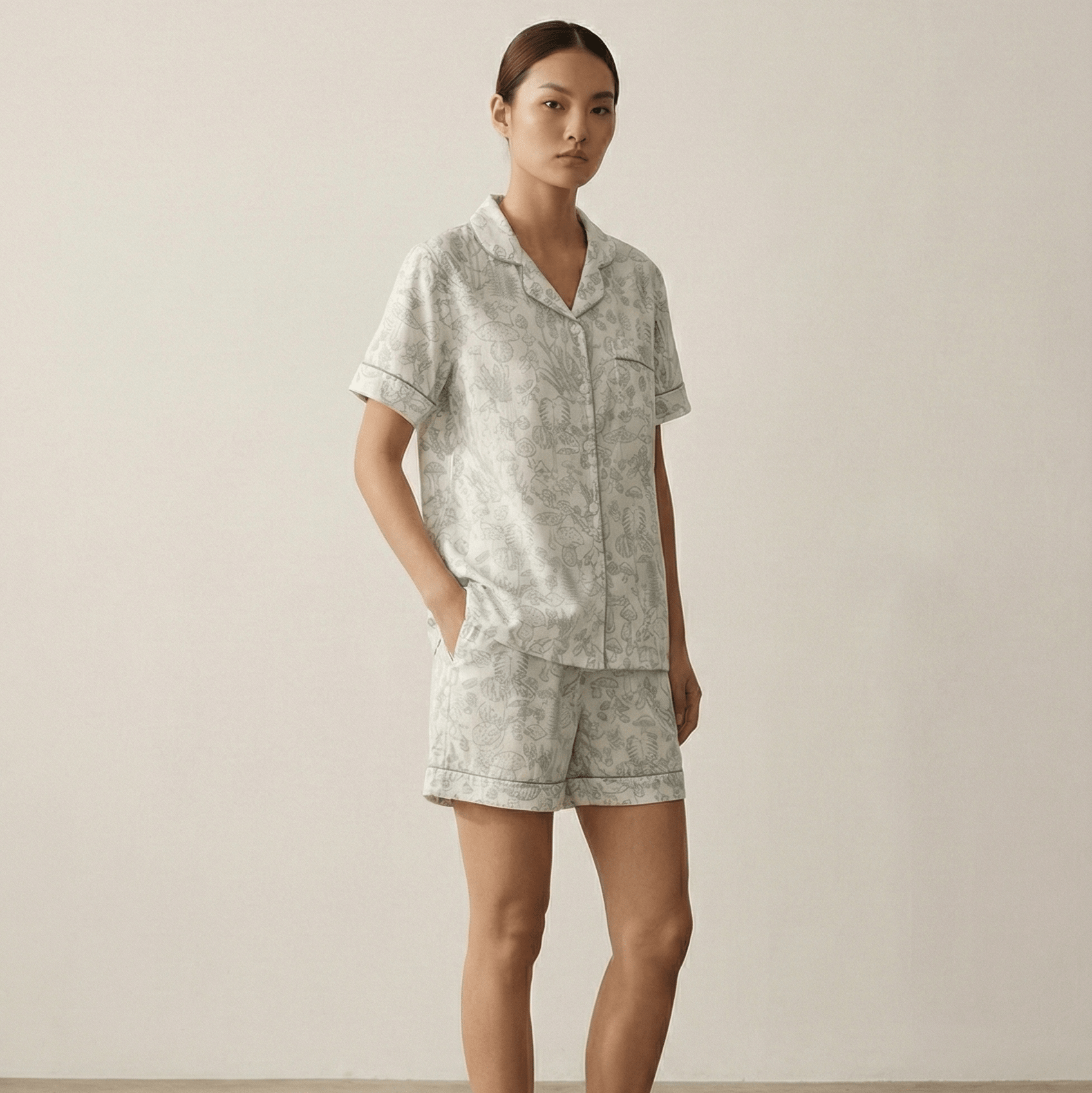 - Ever Lasting - Romilly Floral Pajama Set / Red - Pajamas - Ever Lasting