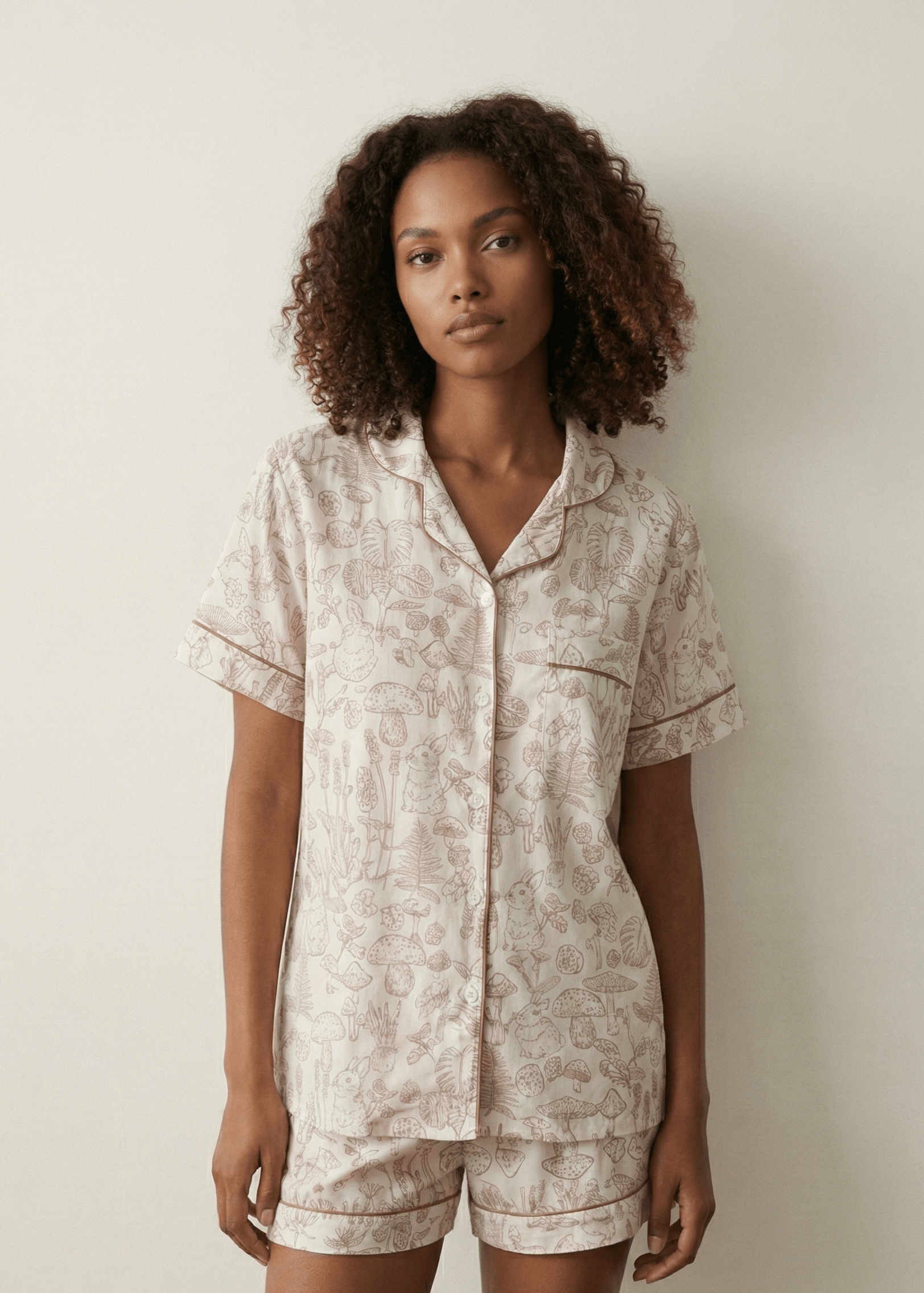 - Ever Lasting - Romilly Ruffle Floral Pajama Set / Red - Pajamas - Ever Lasting