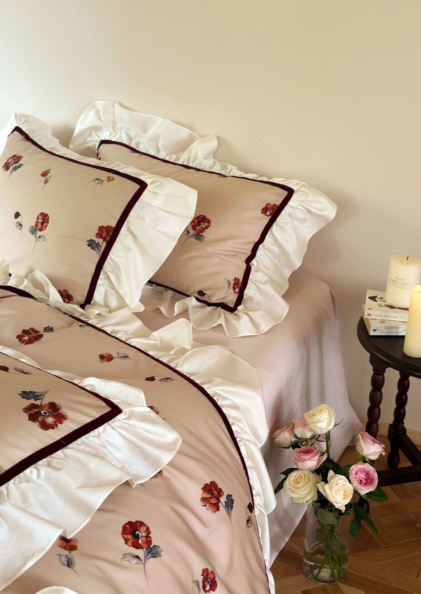 - Ever Lasting - Rosé Floral Ruffle Bedding Bundle - Bedding Bundle - Ever Lasting