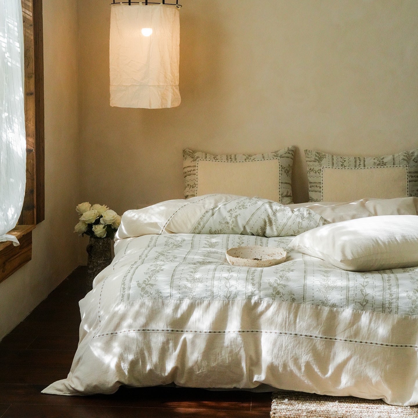 - Ever Lasting - Rosette Jacquard Floral Bedding Bundle - Bedding Bundle - Ever Lasting