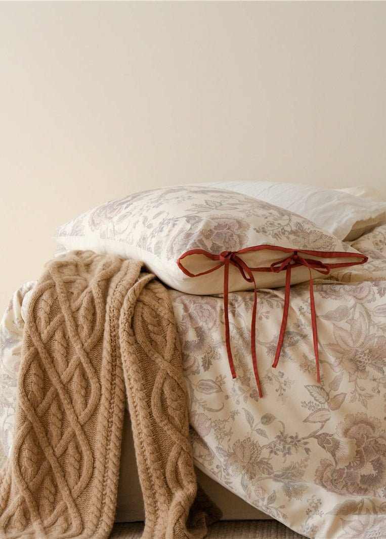 - Ever Lasting - Rowena Floral Bedding Set / Beige - Bedding Set - Ever Lasting