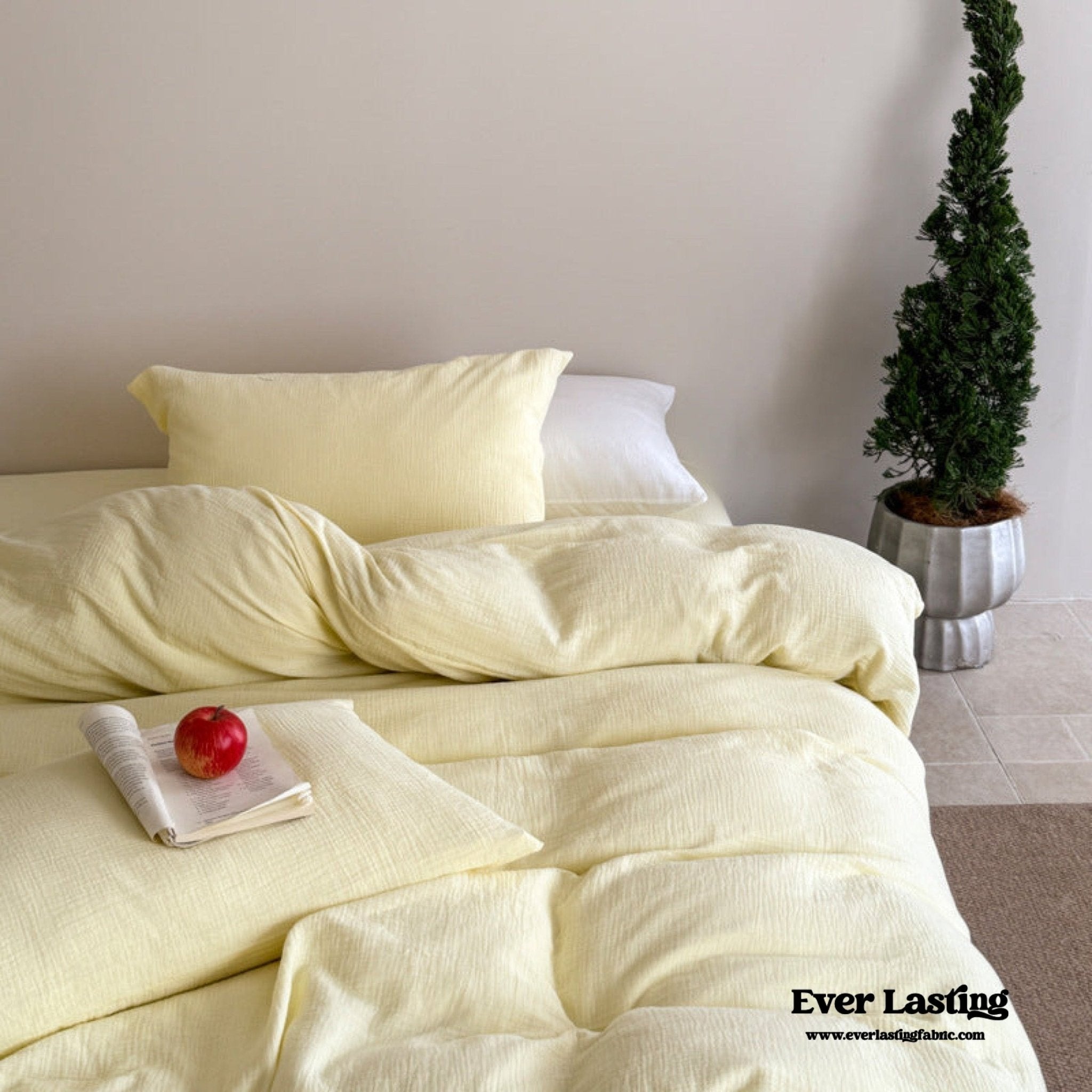 Ruby Double Gauze Pastel Bedding Set / Blue - Ever Lasting