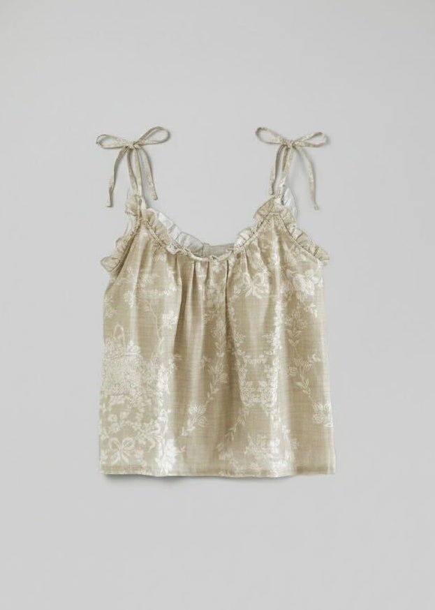 - Ever Lasting - Sabine Sleeveless & Long - Pant Floral Pajama Set / Blue - Pajamas - Ever Lasting