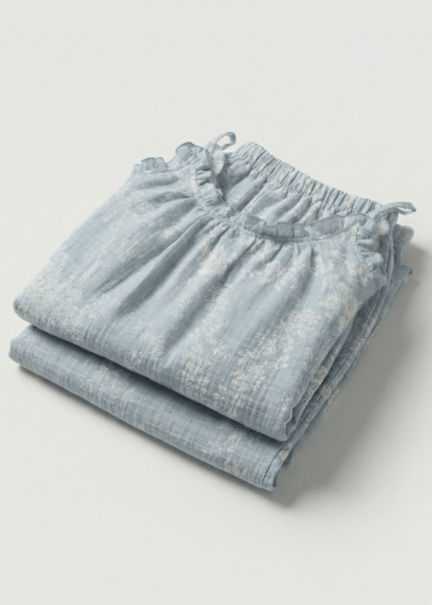 - Ever Lasting - Sabine Sleeveless & Long - Pant Floral Pajama Set / Blue - Pajamas - Ever Lasting