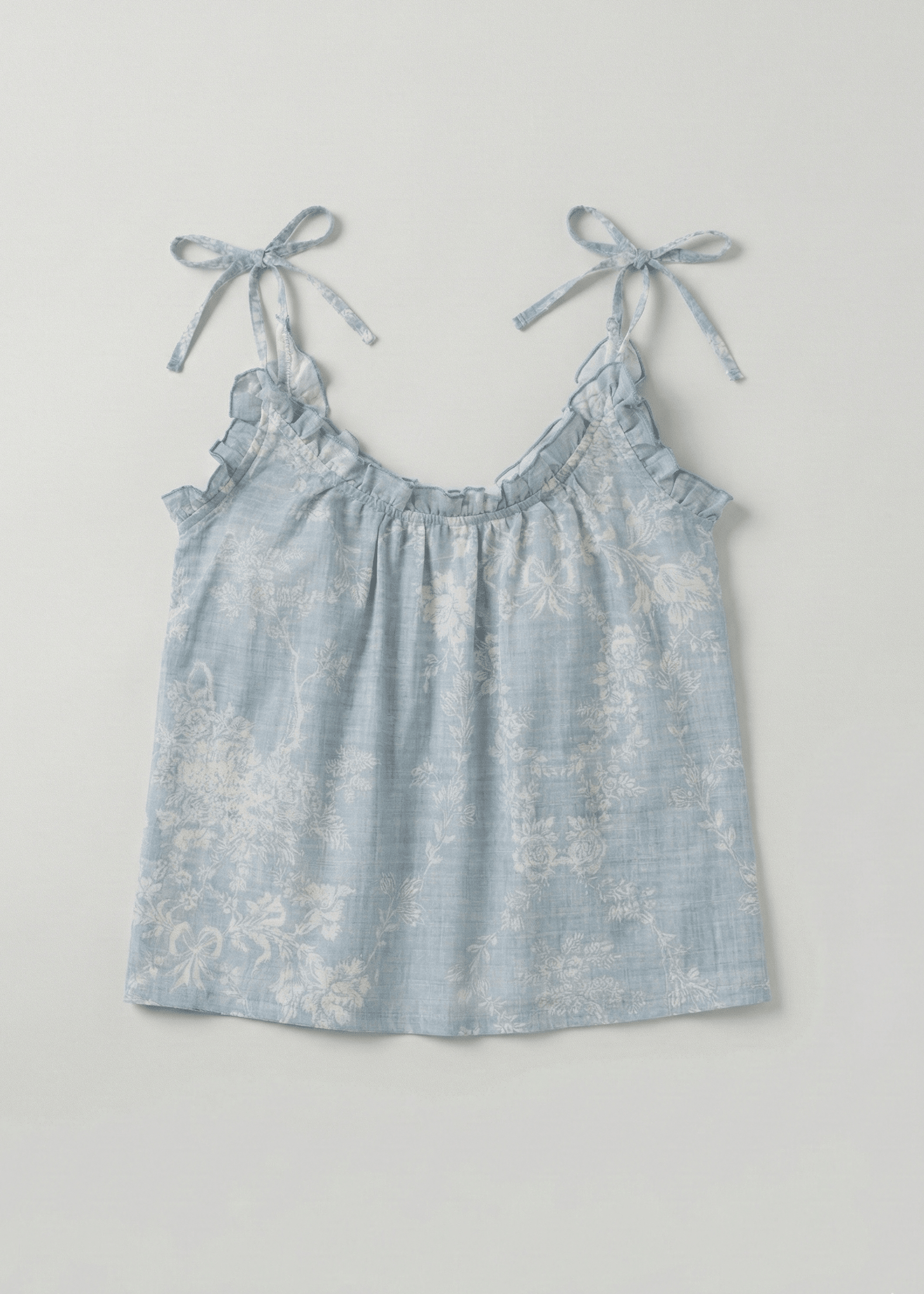 - Ever Lasting - Sabine Sleeveless & Long - Pant Floral Pajama Set / Blue - Pajamas - Ever Lasting