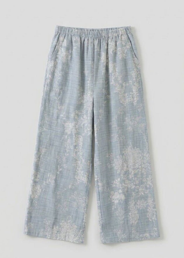 - Ever Lasting - Sabine Sleeveless & Long - Pant Floral Pajama Set / Blue - Pajamas - Ever Lasting
