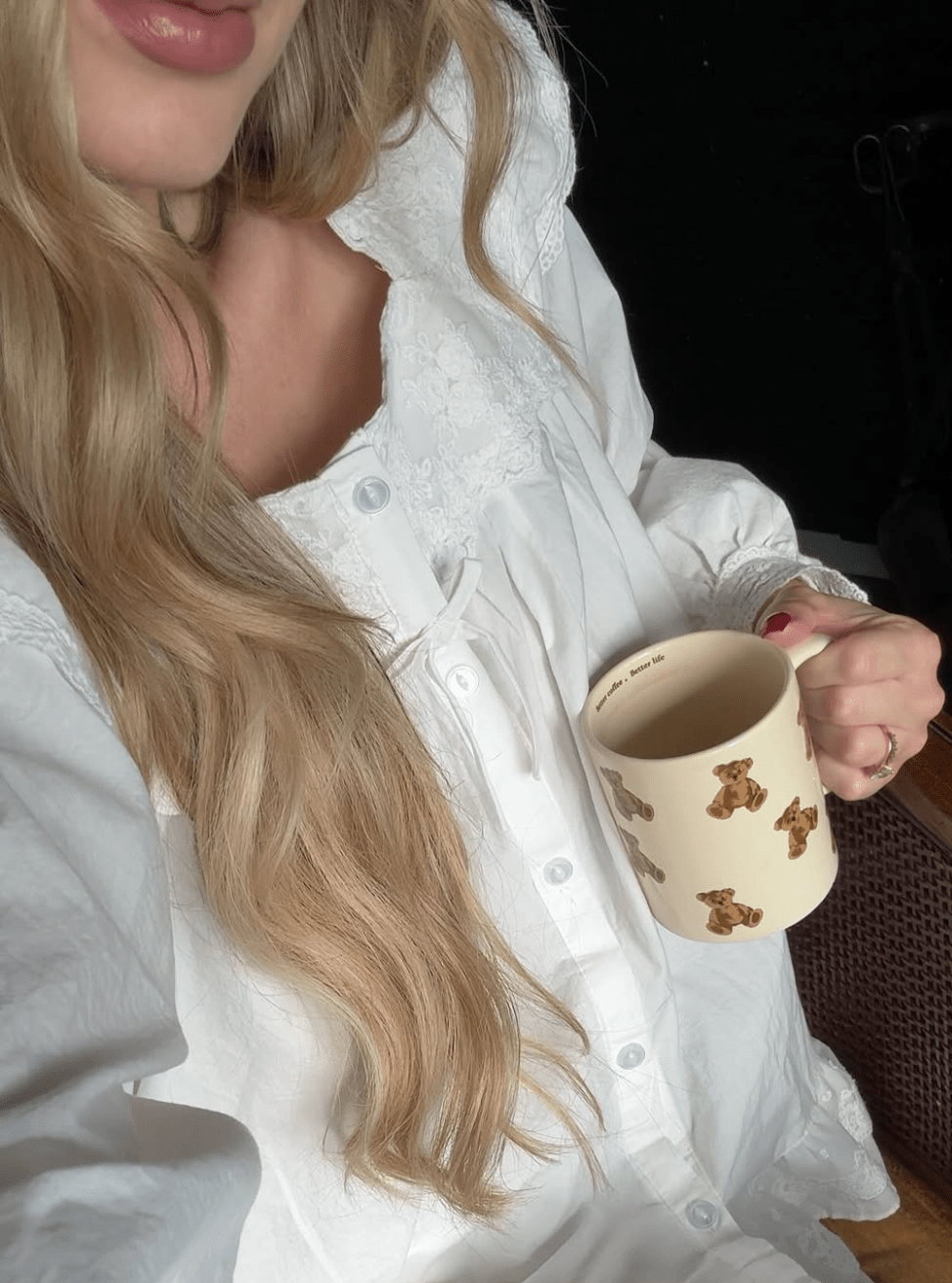 - Ever Lasting - Sage White Lace Ruffle Cottage Pajama Set - Pajama - Ever Lasting