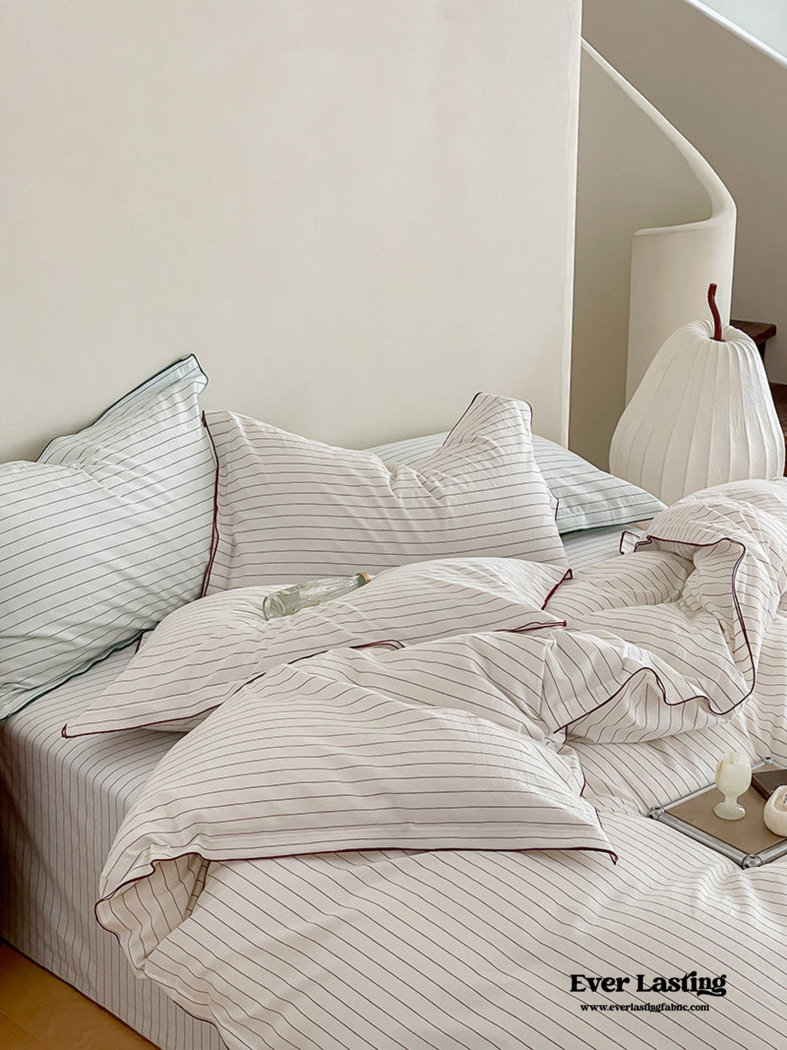 Scandinavian Overlock Striped Bedding Bundle - Ever Lasting