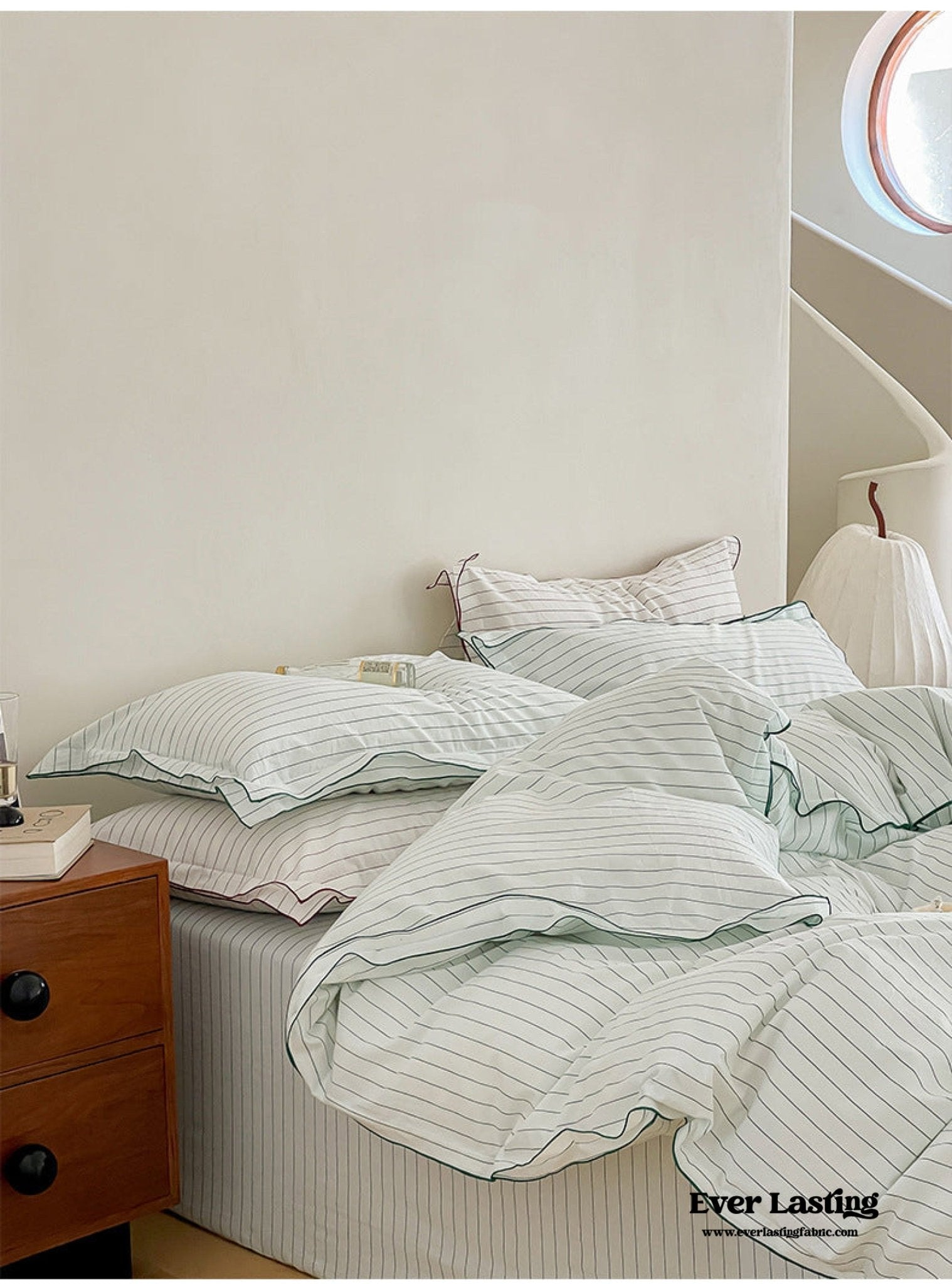 Scandinavian Overlock Striped Bedding Bundle - Ever Lasting