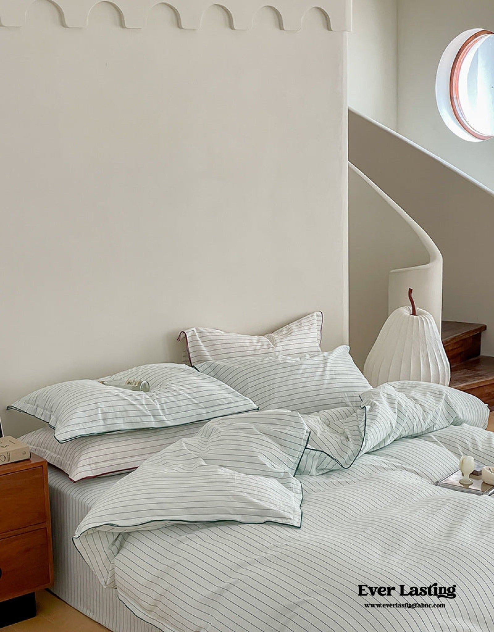 Scandinavian Overlock Striped Bedding Bundle - Ever Lasting