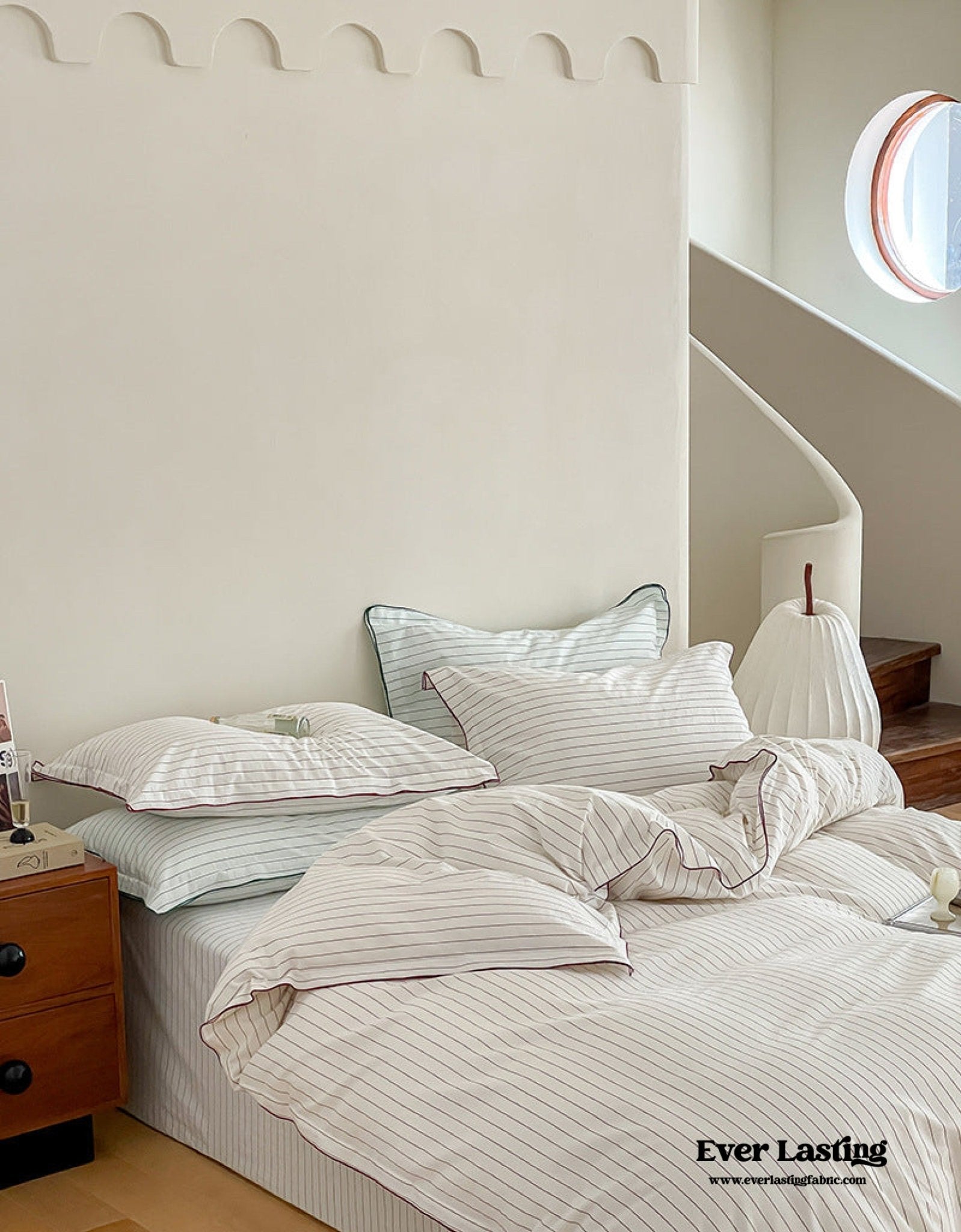 Scandinavian Overlock Striped Bedding Bundle - Ever Lasting