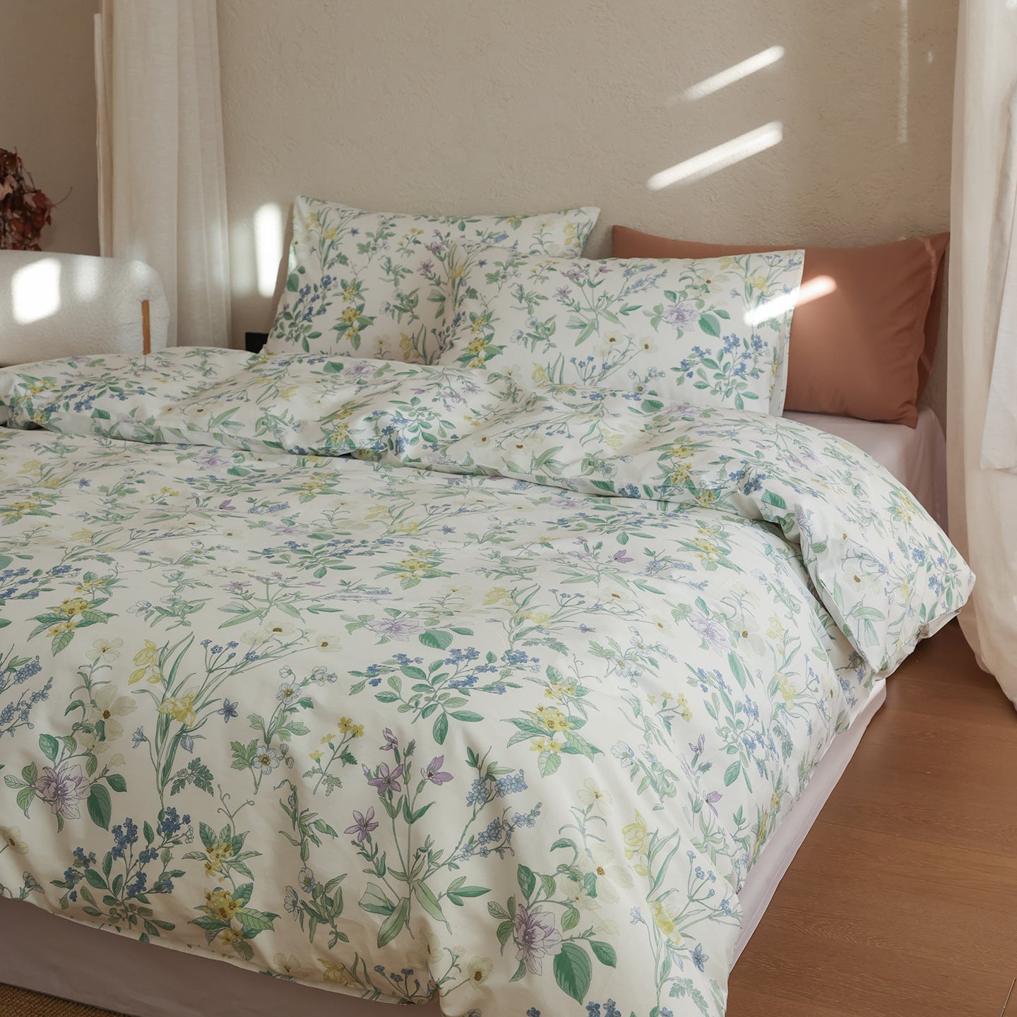 - Ever Lasting - Selah Combed Cotton Floral Bedding Bundle - Bedding Bundle - Ever Lasting