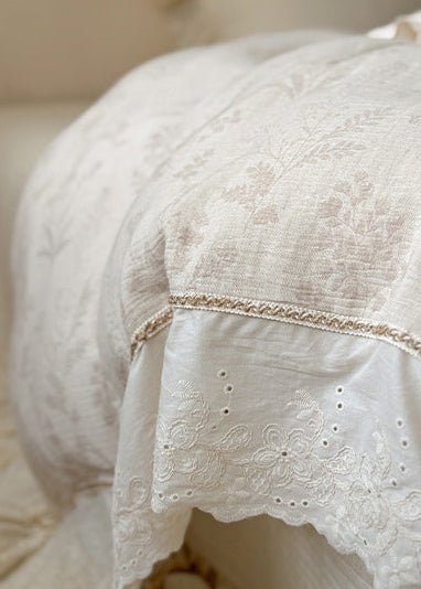 - Ever Lasting - Seraphina Floral Ruffle Bedding Set / Brown - Bedding Set - Ever Lasting