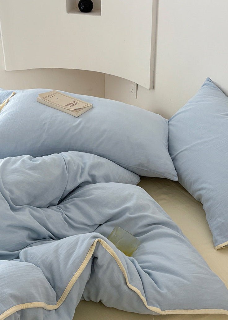 - Ever Lasting - Serena Ribbon Tied Bedding Set / Pink - Bedding Set - Ever Lasting