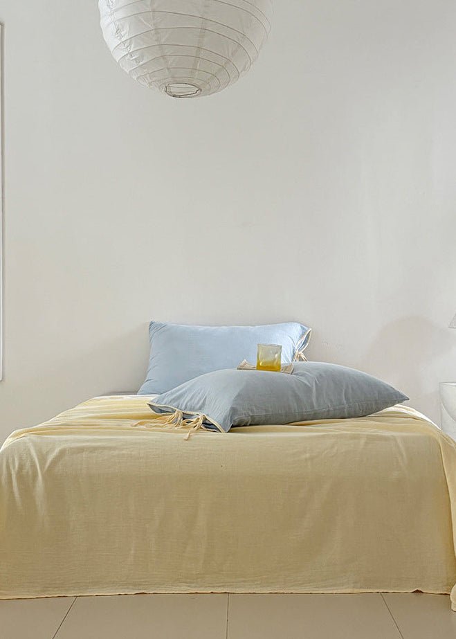 - Ever Lasting - Serena Ribbon Tied Bedding Set / Pink - Bedding Set - Ever Lasting