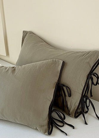 - Ever Lasting - Serena Ribbon Tied Bedding Set / Pink - Bedding Set - Ever Lasting