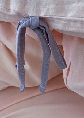 - Ever Lasting - Serena Ribbon Tied Bedding Set / Pink - Bedding Set - Ever Lasting