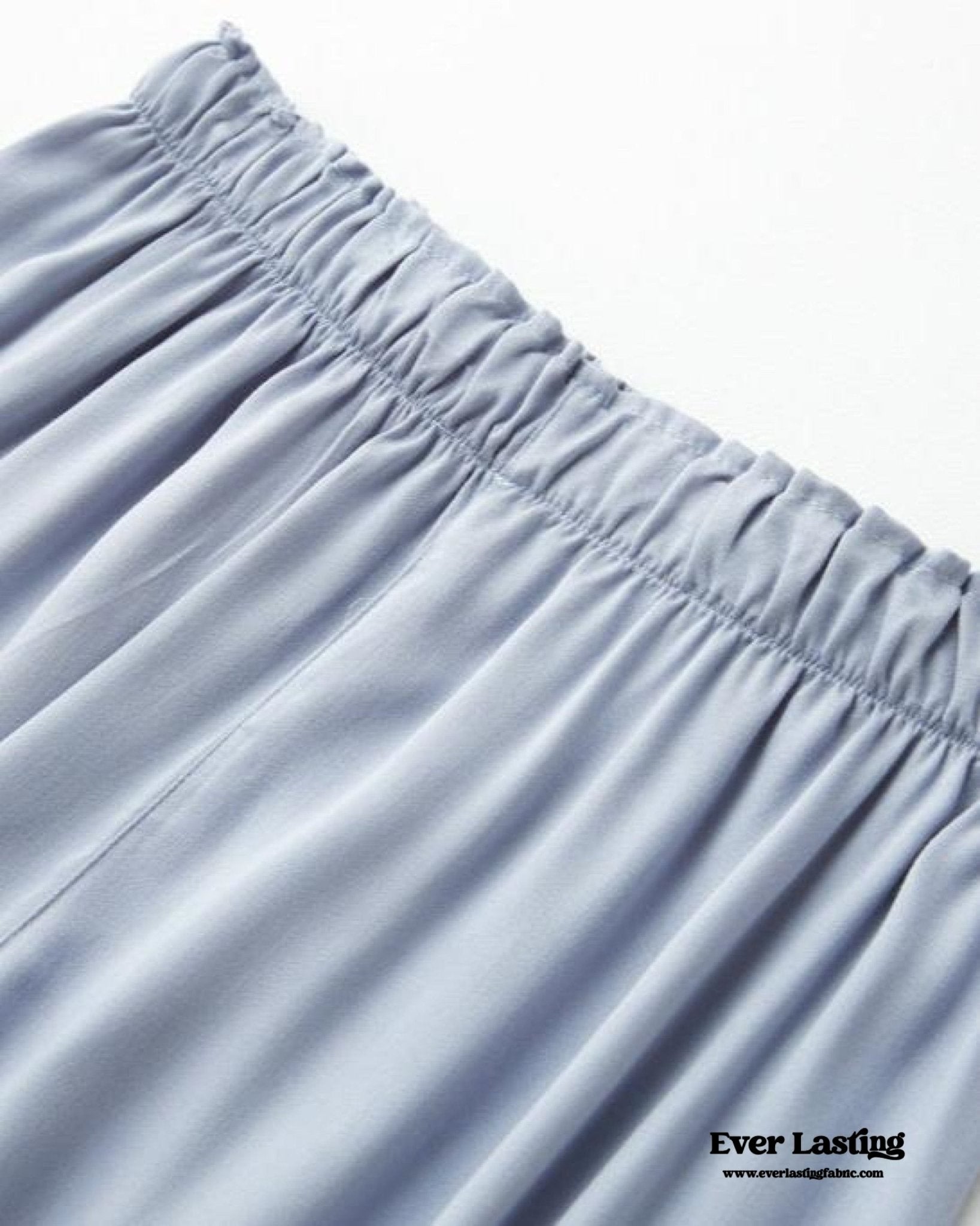 Silky Classic Morandi Silky Pajama Set / Blue - Ever Lasting