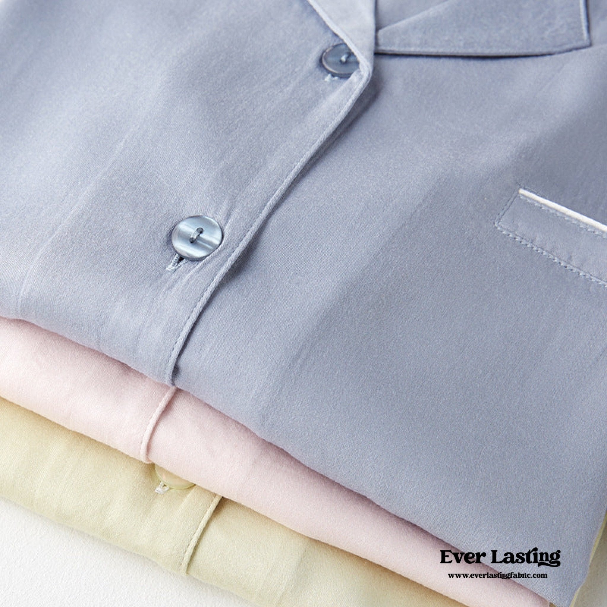 Silky Classic Morandi Silky Pajama Set / Green - Ever Lasting