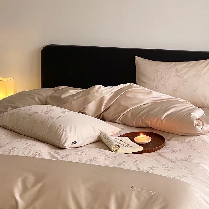 - Ever Lasting - Silky Floral Bedding Set / Snow White - Bedding Set - Ever Lasting