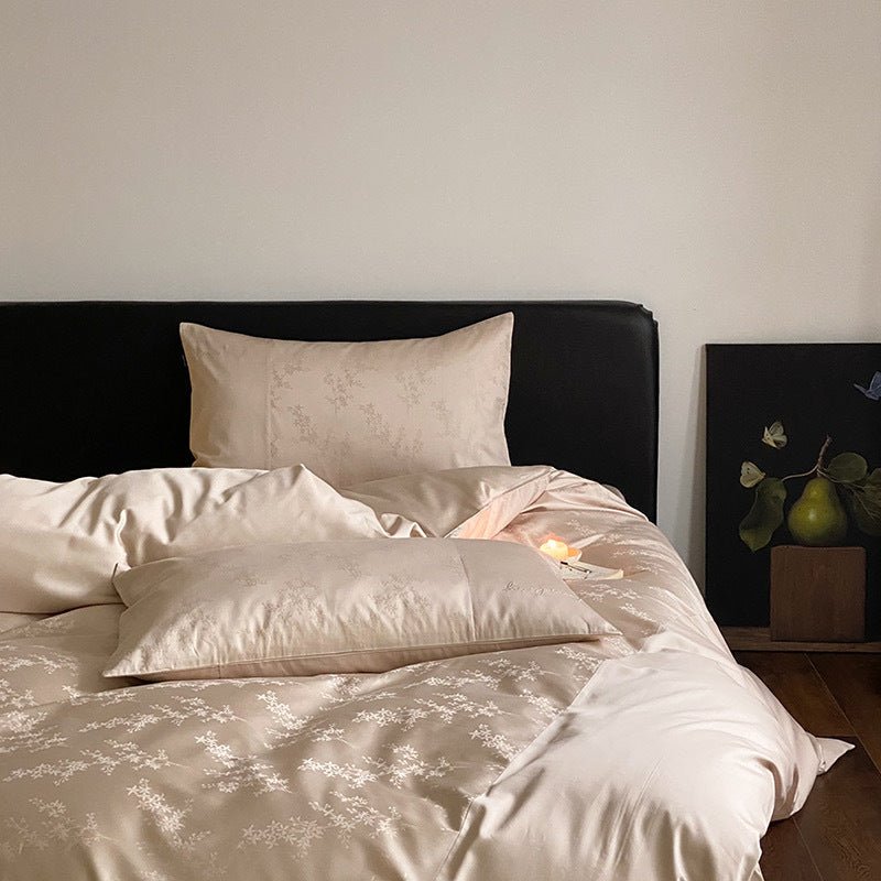 - Ever Lasting - Silky Floral Bedding Set / Snow White - Bedding Set - Ever Lasting