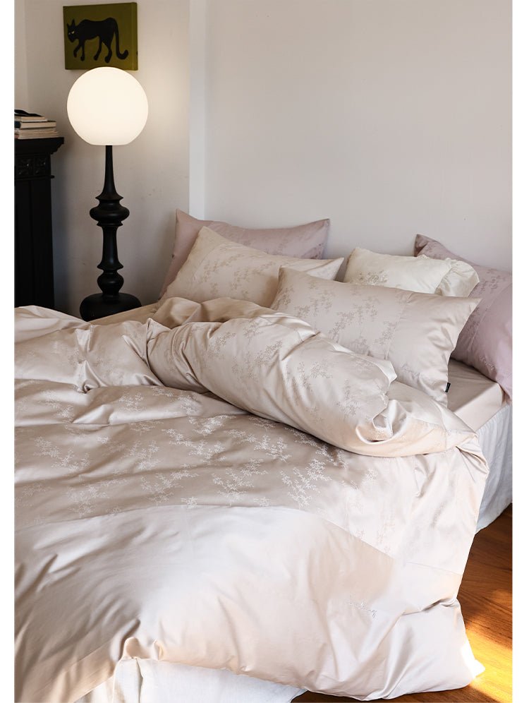 - Ever Lasting - Silky Floral Bedding Set / Snow White - Bedding Set - Ever Lasting