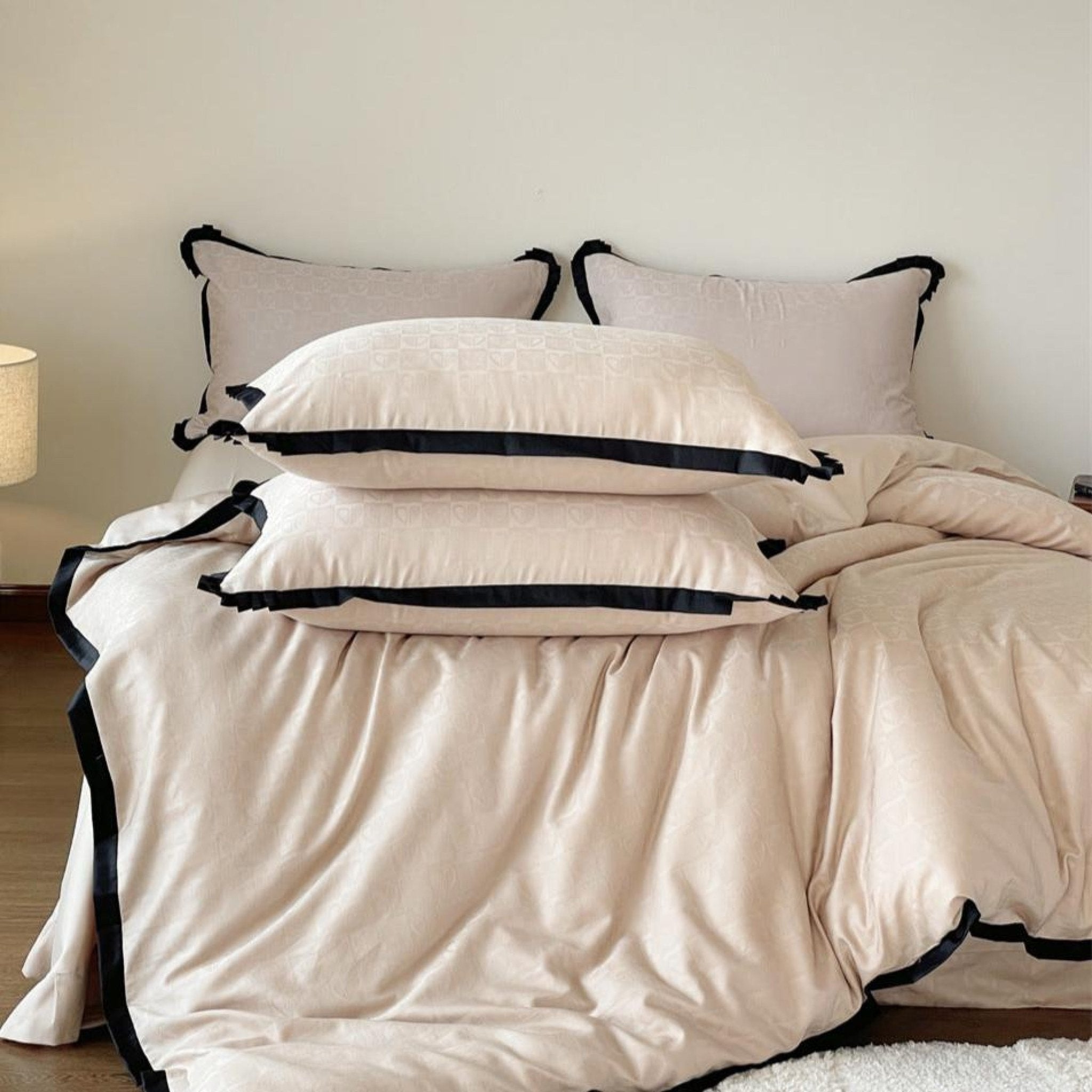 Silky Luxury Heart Textured Bedding Bundle - Ever Lasting