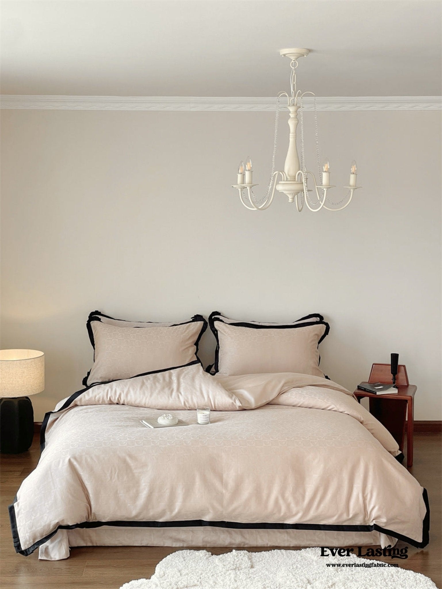 Silky Luxury Heart Textured Bedding Bundle - Ever Lasting