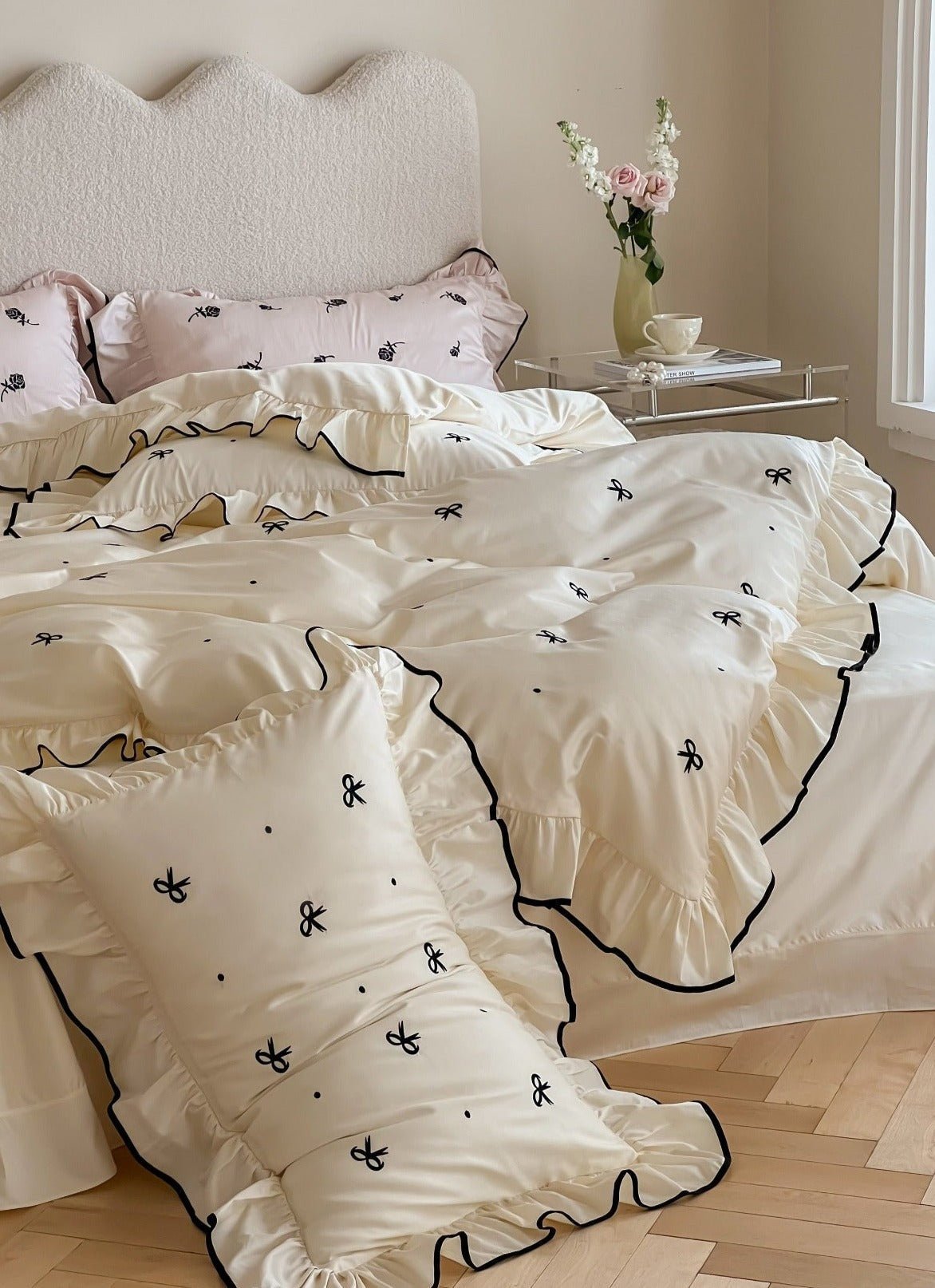- Ever Lasting - Silky Ribbon Ruffle Bedding Bundle - Bedding Bundle - Ever Lasting