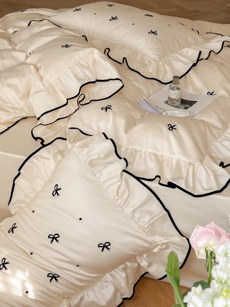 - Ever Lasting - Silky Ribbon Ruffle Bedding Bundle - Bedding Bundle - Ever Lasting