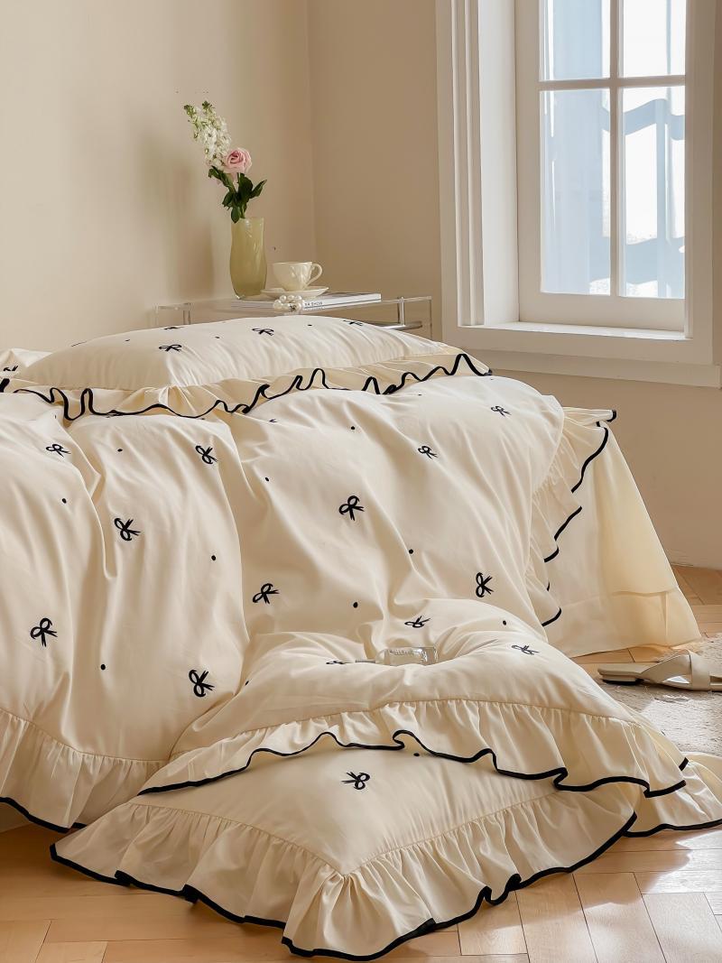 - Ever Lasting - Silky Ribbon Ruffle Bedding Bundle - Bedding Bundle - Ever Lasting