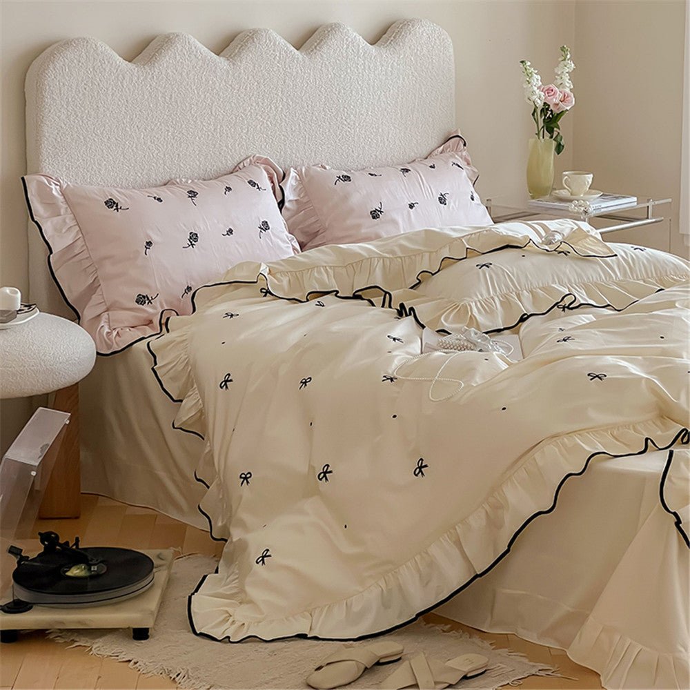 - Ever Lasting - Silky Ribbon Ruffle Bedding Bundle - Bedding Bundle - Ever Lasting