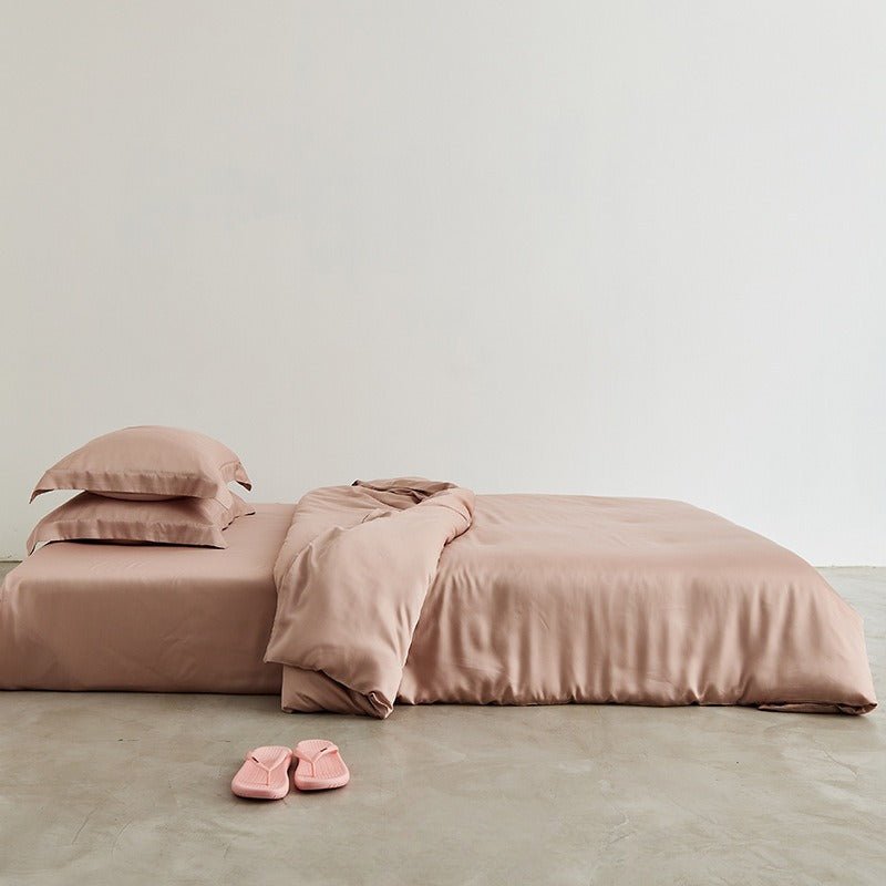 - Ever Lasting - Silky Solid Tencel Bedding Set / Blue - Bedding Set - Ever Lasting