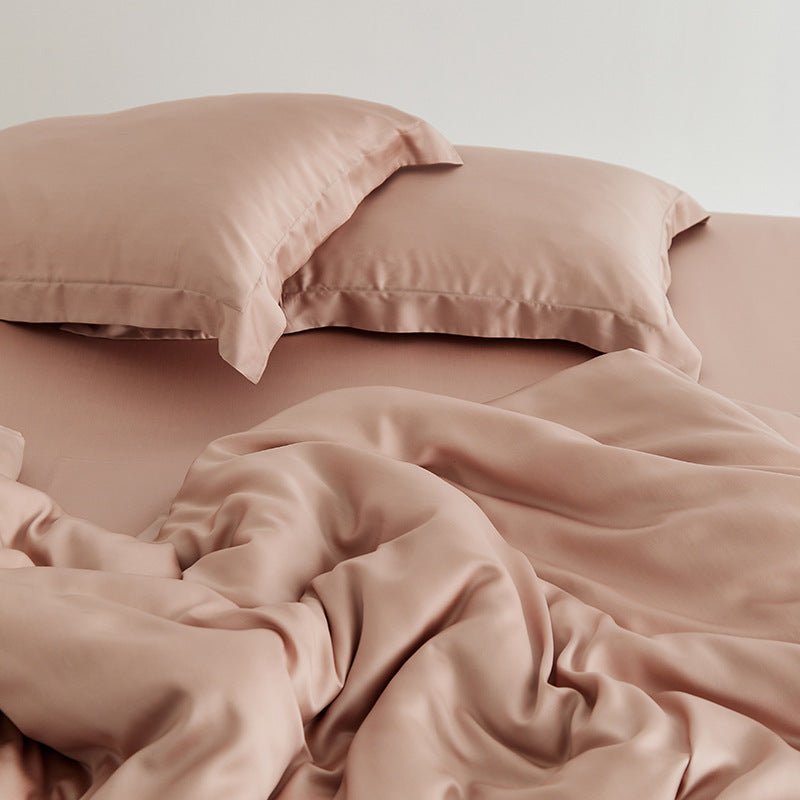- Ever Lasting - Silky Solid Tencel Bedding Set / Pink - Bedding Set - Ever Lasting