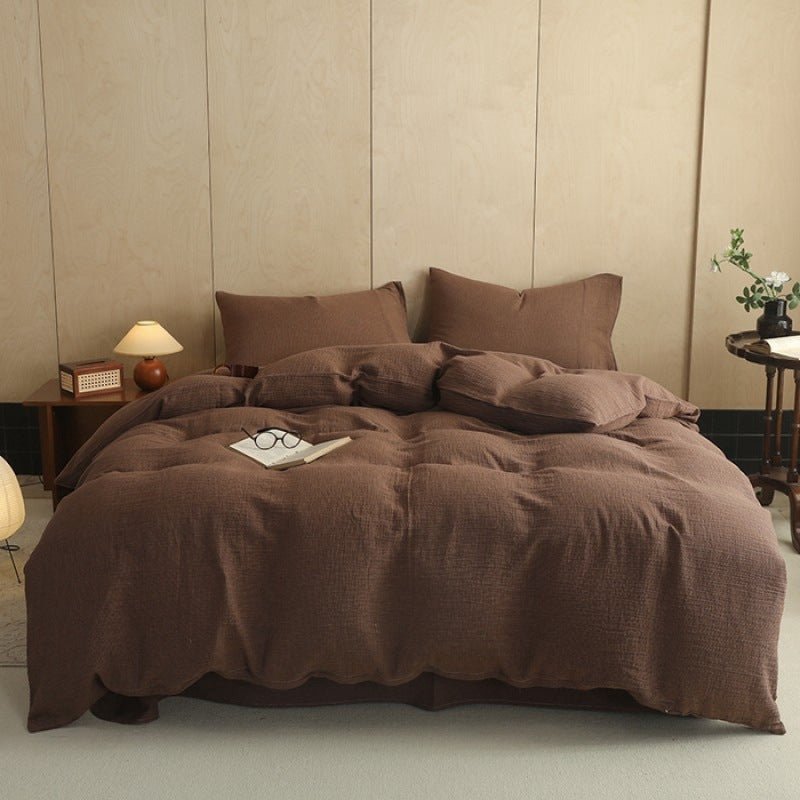 - Ever Lasting - Simon Double Gauze Bedding Set / White - Bedding Set - Ever Lasting