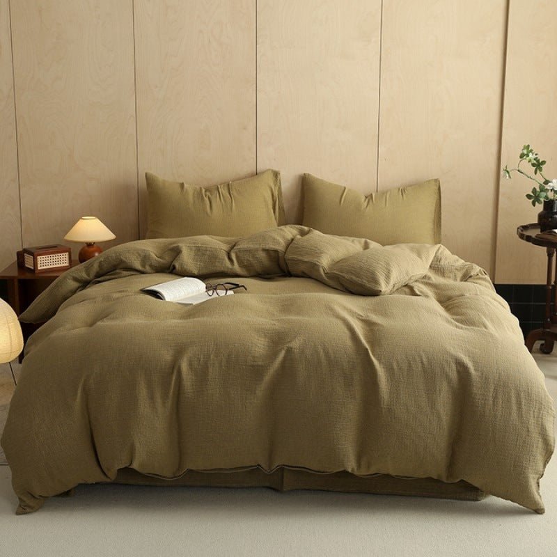 - Ever Lasting - Simon Double Gauze Bedding Set / White - Bedding Set - Ever Lasting