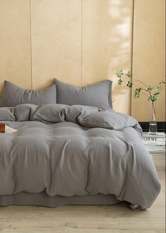 - Ever Lasting - Simon Double Gauze Bedding Set / White - Bedding Set - Ever Lasting