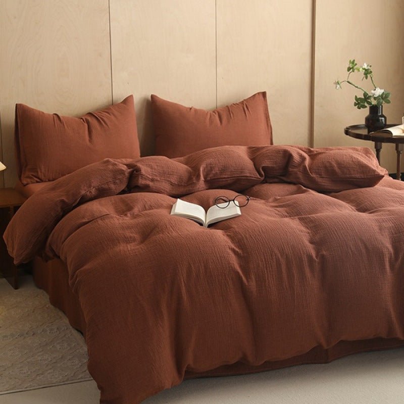 - Ever Lasting - Simon Double Gauze Bedding Set / White - Bedding Set - Ever Lasting