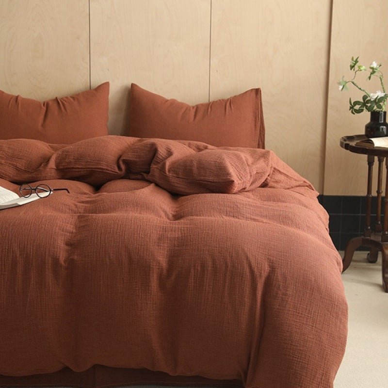 - Ever Lasting - Simon Double Gauze Bedding Set / White - Bedding Set - Ever Lasting