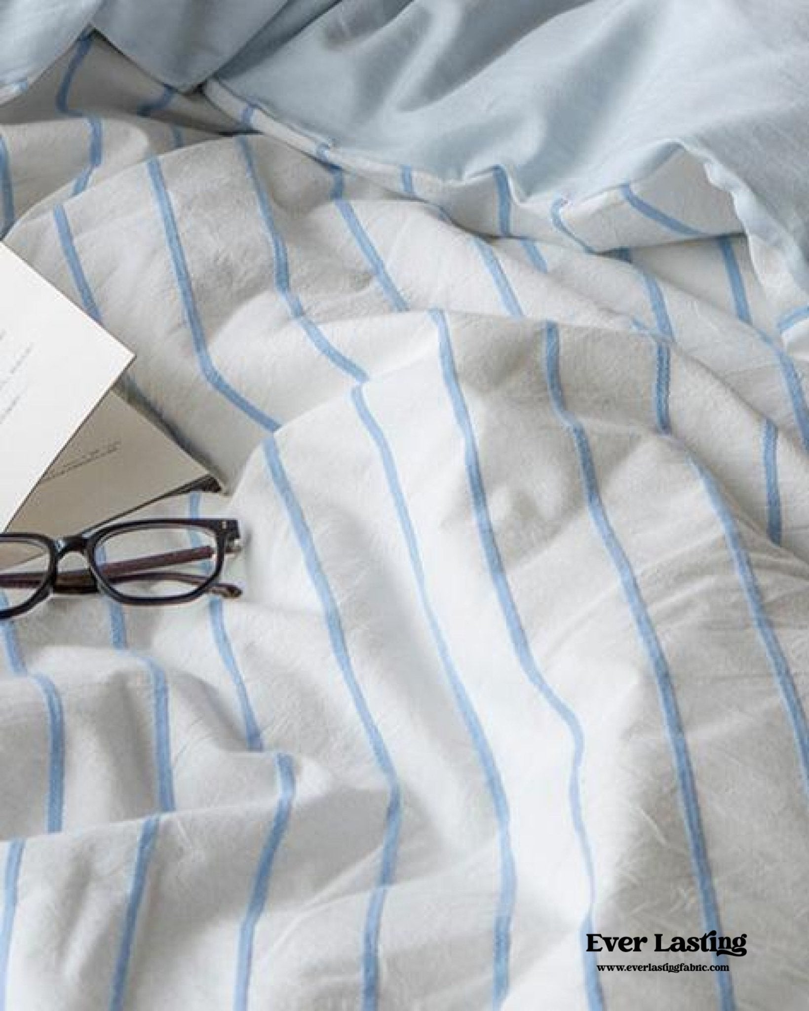 Skye Refreshing Striped Bedding Set / Blue - Ever Lasting