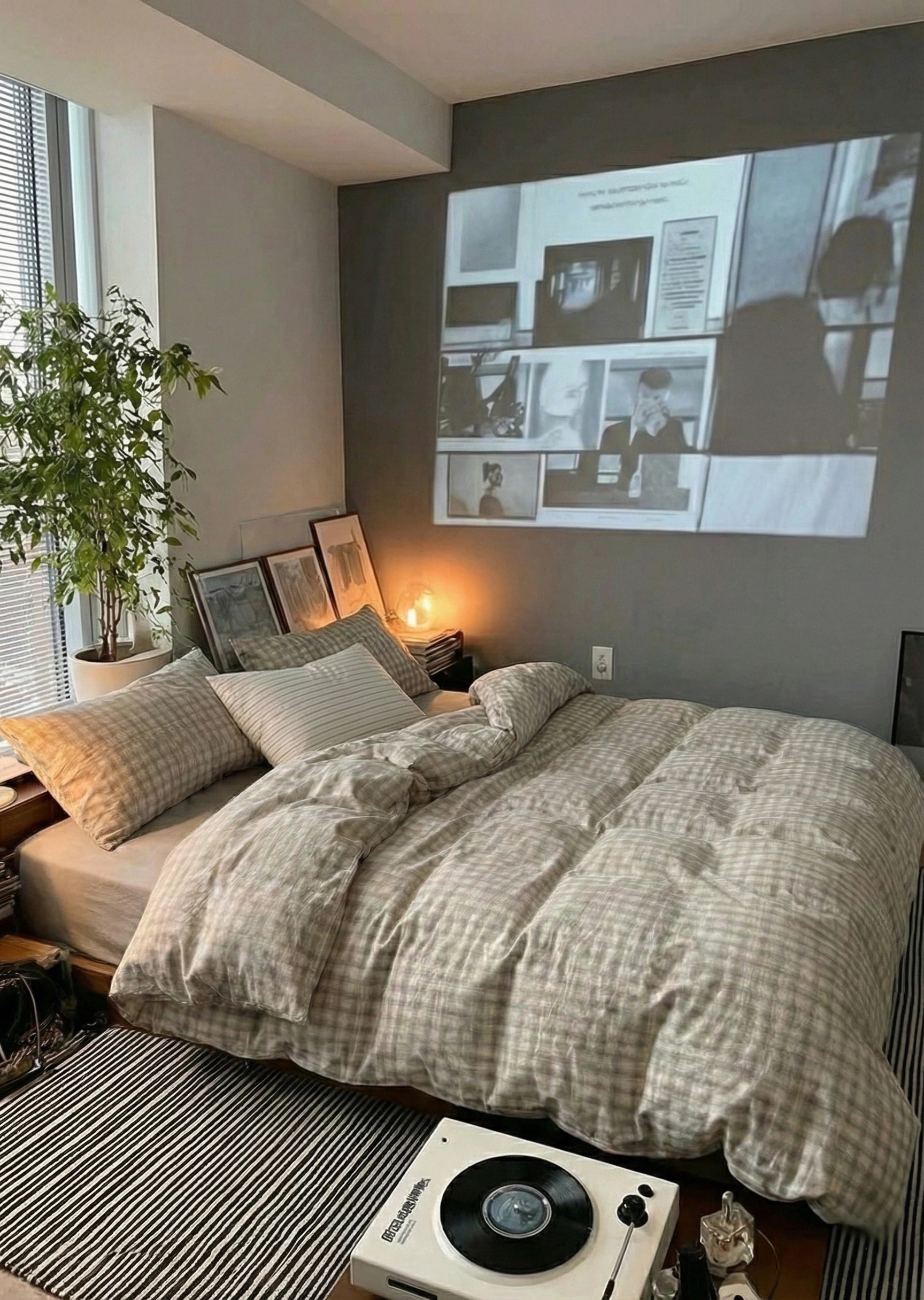 - Ever Lasting - Soft Blend Plaid Bedding Set / Gray - Bedding Set - Ever Lasting