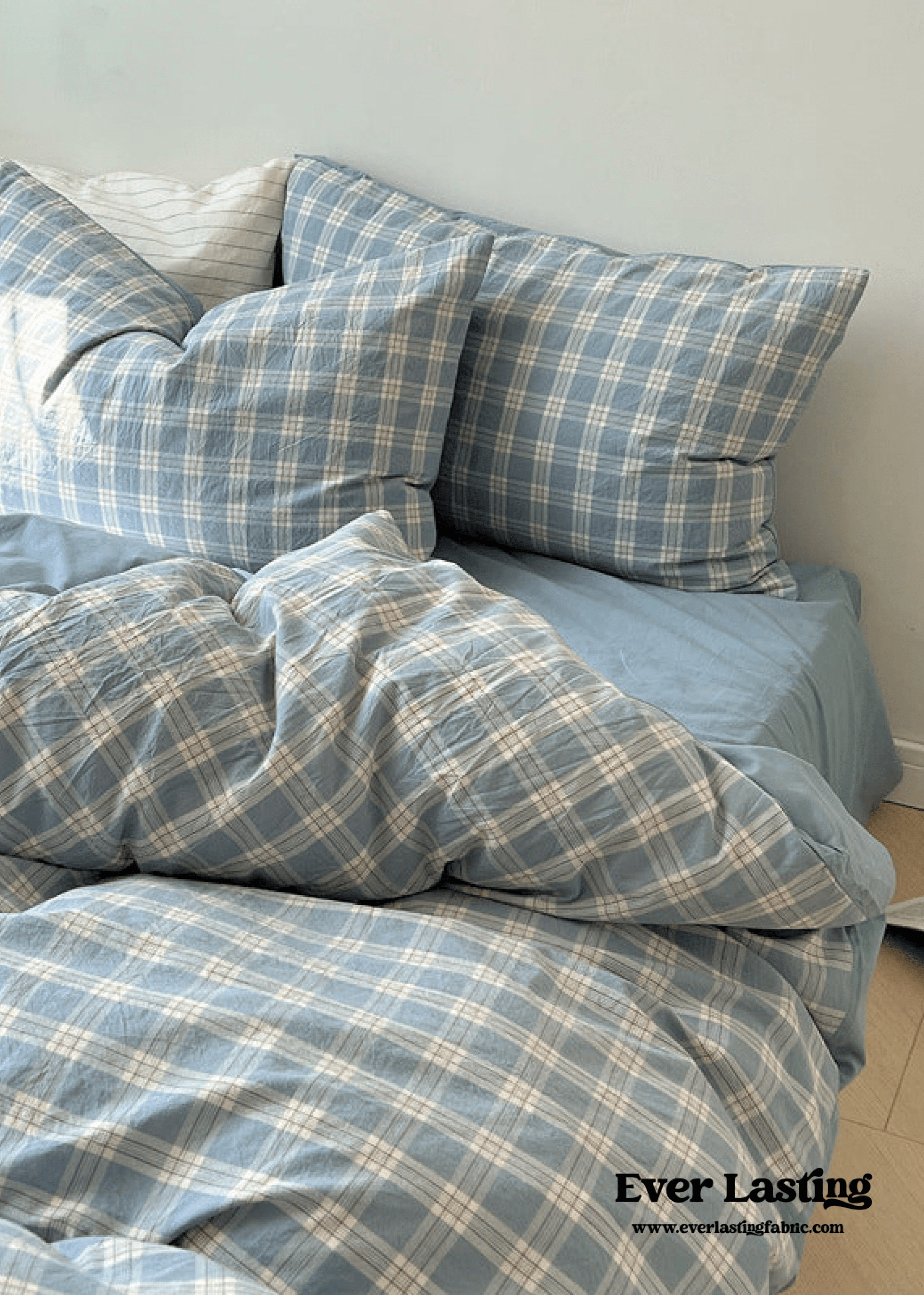 - Ever Lasting - Soft Blend Plaid Bedding Set / Pink - Bedding Set - Ever Lasting