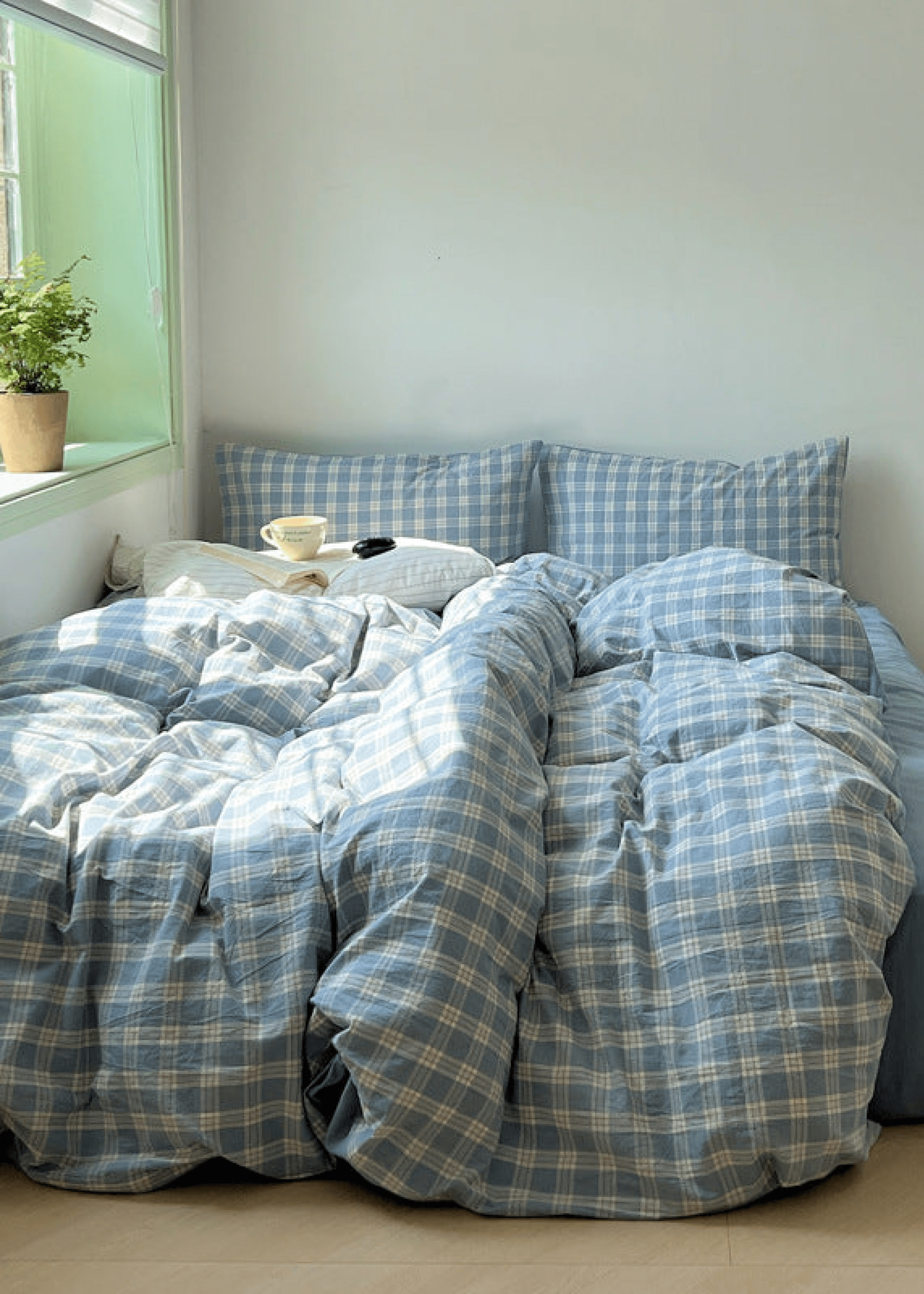 - Ever Lasting - Soft Blend Plaid Bedding Set / Pink - Bedding Set - Ever Lasting