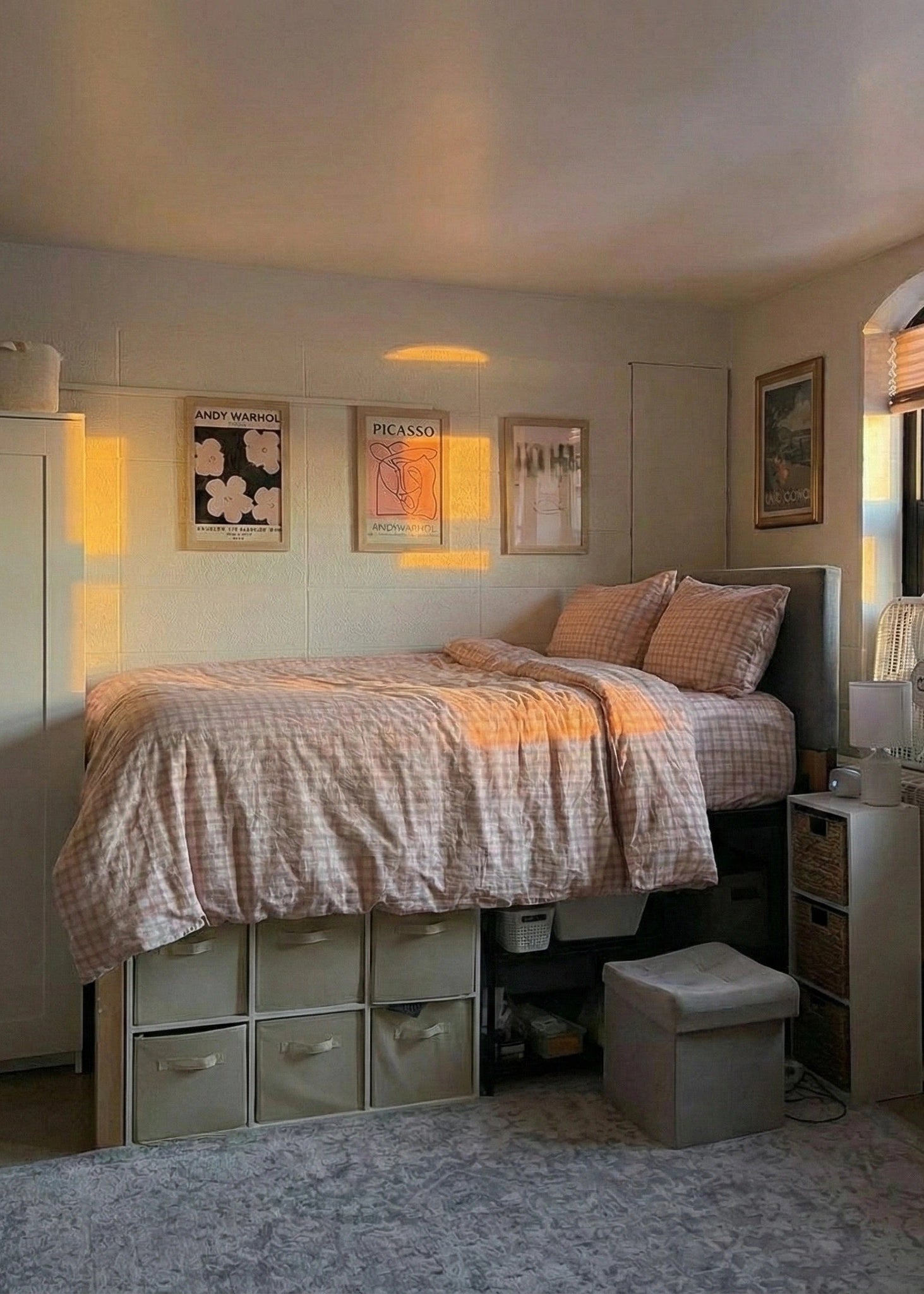 - Ever Lasting - Soft Blend Plaid Dorm Bedding Set / Pink - Bedding Set - Ever Lasting