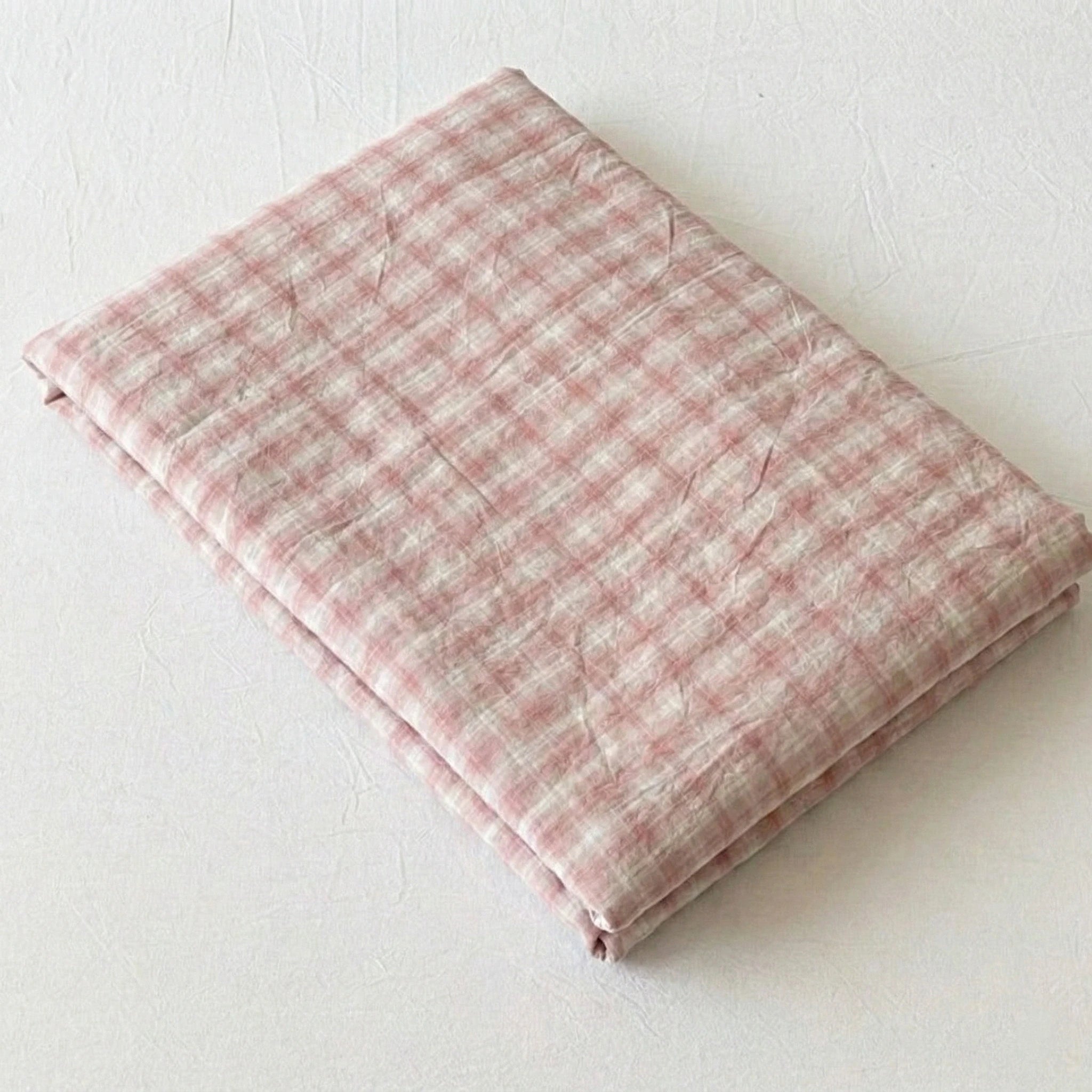 - Ever Lasting - Soft Blend Plaid Small Room Bedding Set / Pink - Bedding Set - Ever Lasting