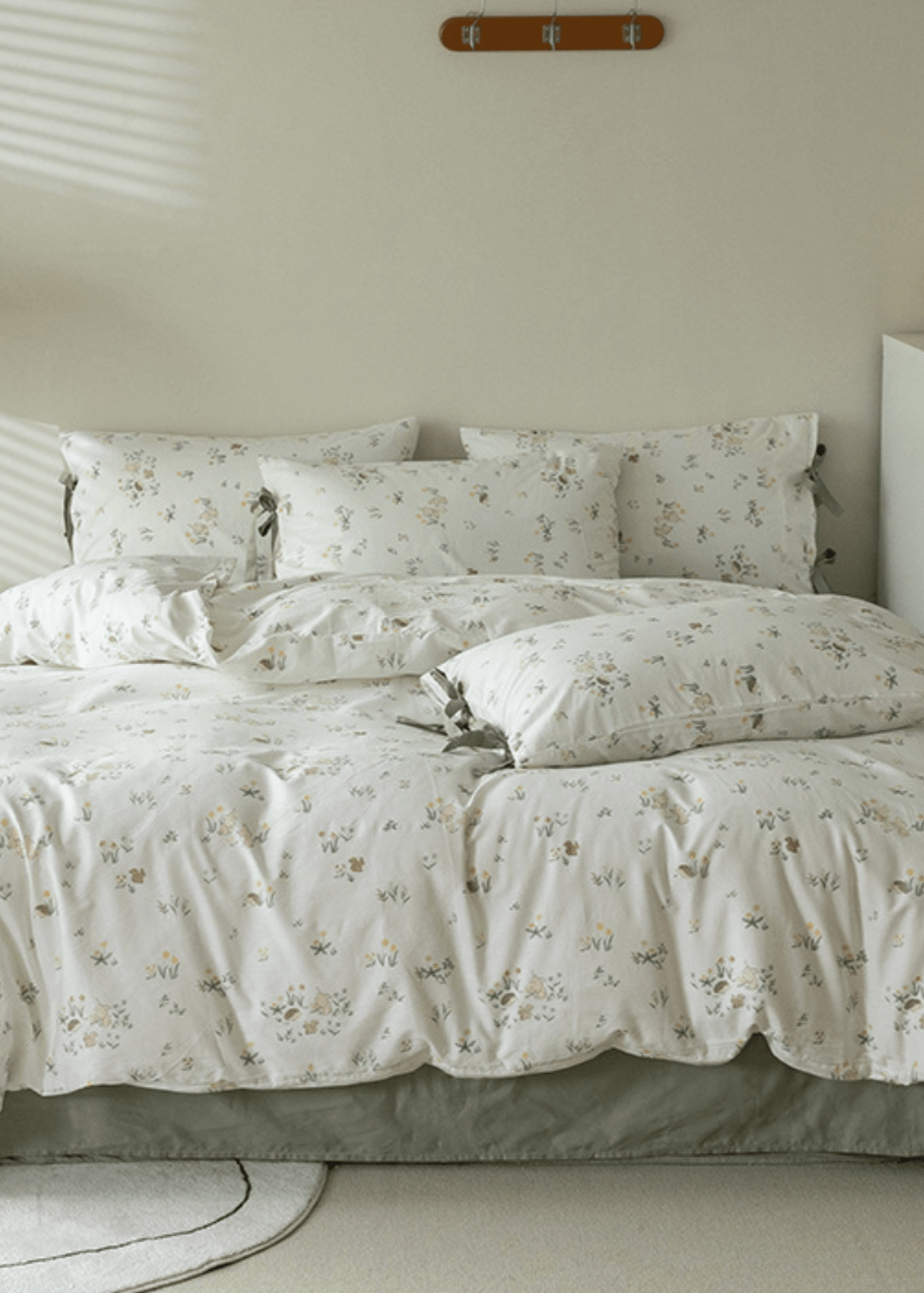 - Ever Lasting - Soft Cottage Blue Ribbon Bedding Set / Blue - Bedding Set - Ever Lasting