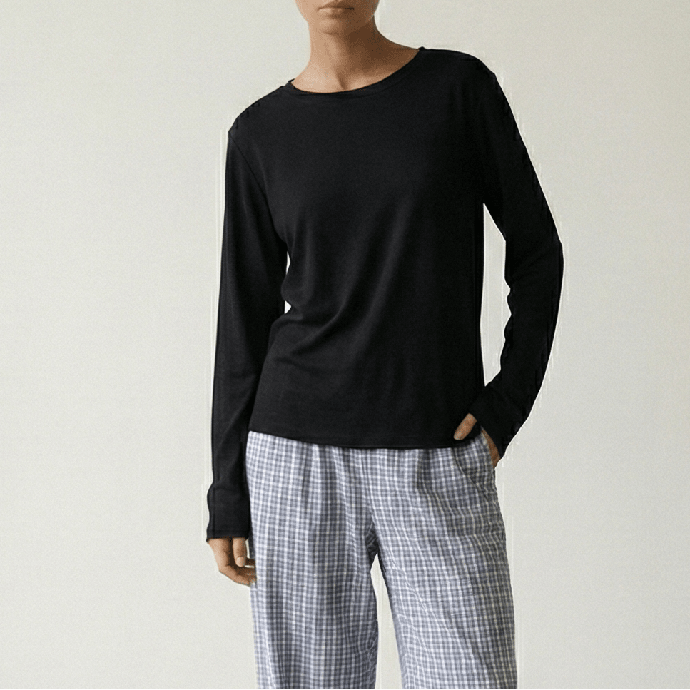 - Ever Lasting - Soleil Silk Pajama Set / Black - Pajamas - Ever Lasting