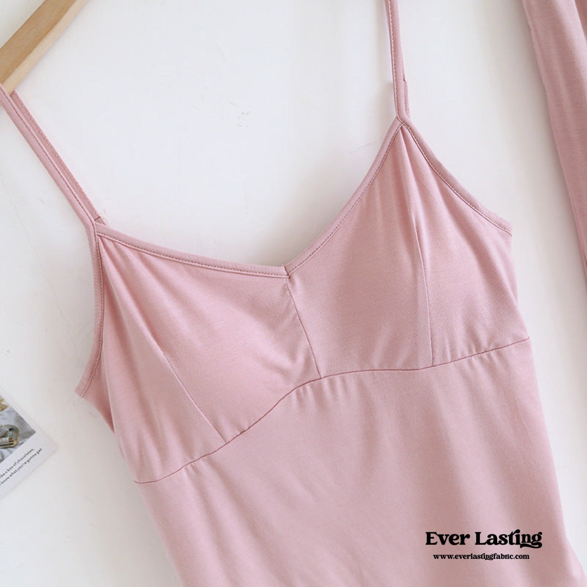 Solid Ruffle V Tank and Long Pants with Cardigan Modal Pajama Set - Ever Lasting